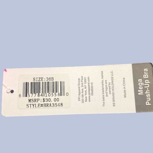 Bebe Intimates Mega Push-Up Fuchsia Pink Floral Lace Bra Size 36B - Picture 6 of 9